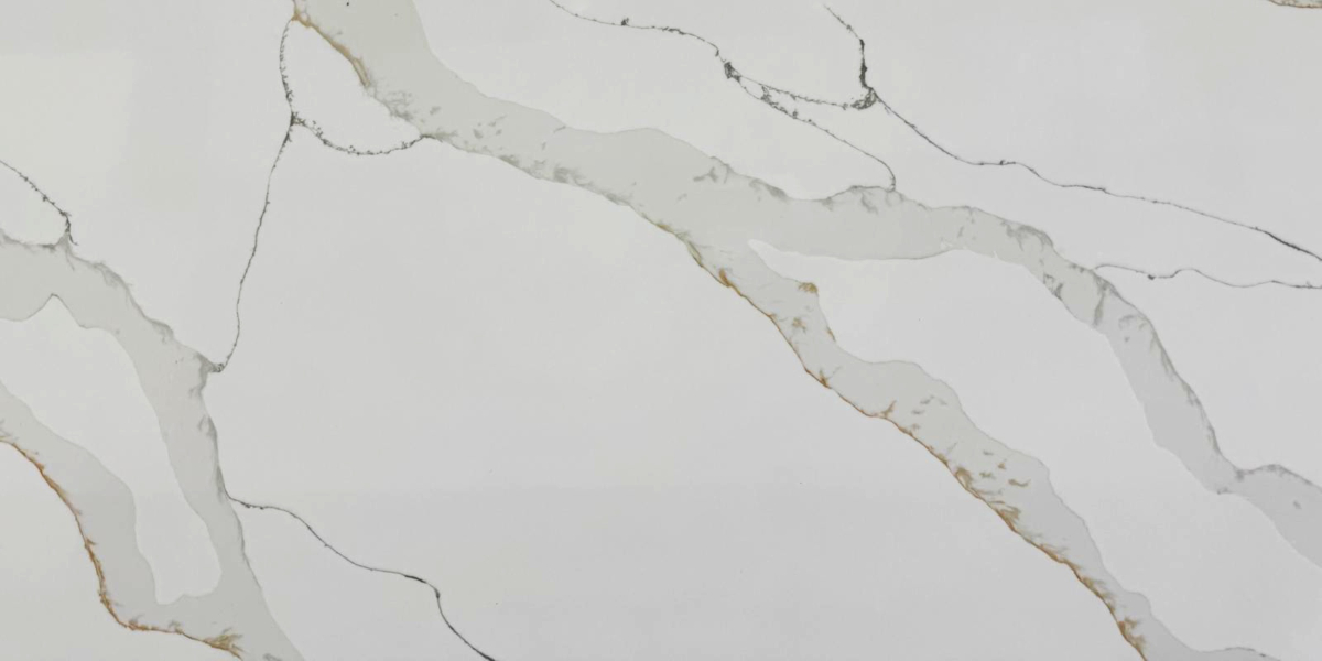 Calacatta Storm Gold Jumbo Quartz