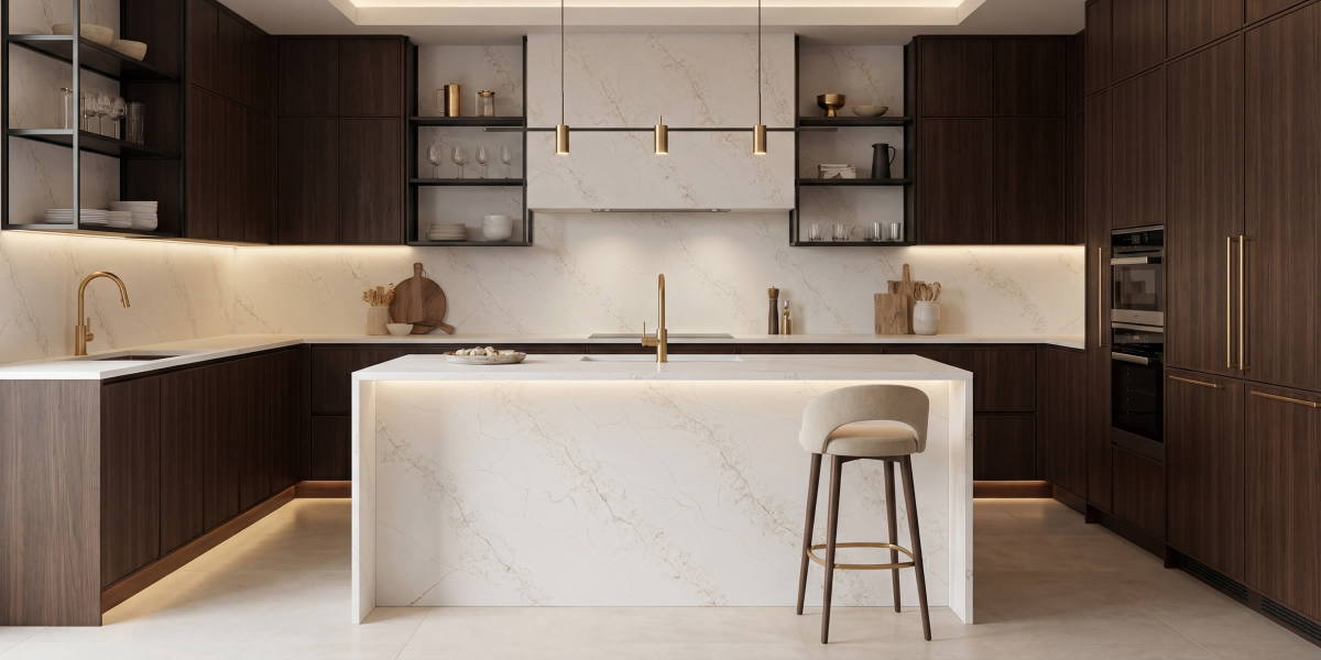 Calacatta Capraia Gold Jumbo Quartz