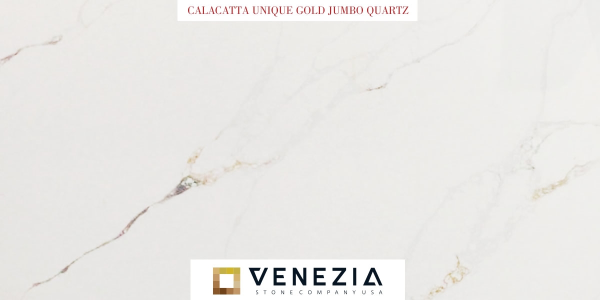 Calacatta Unique Gold Jumbo Quartz