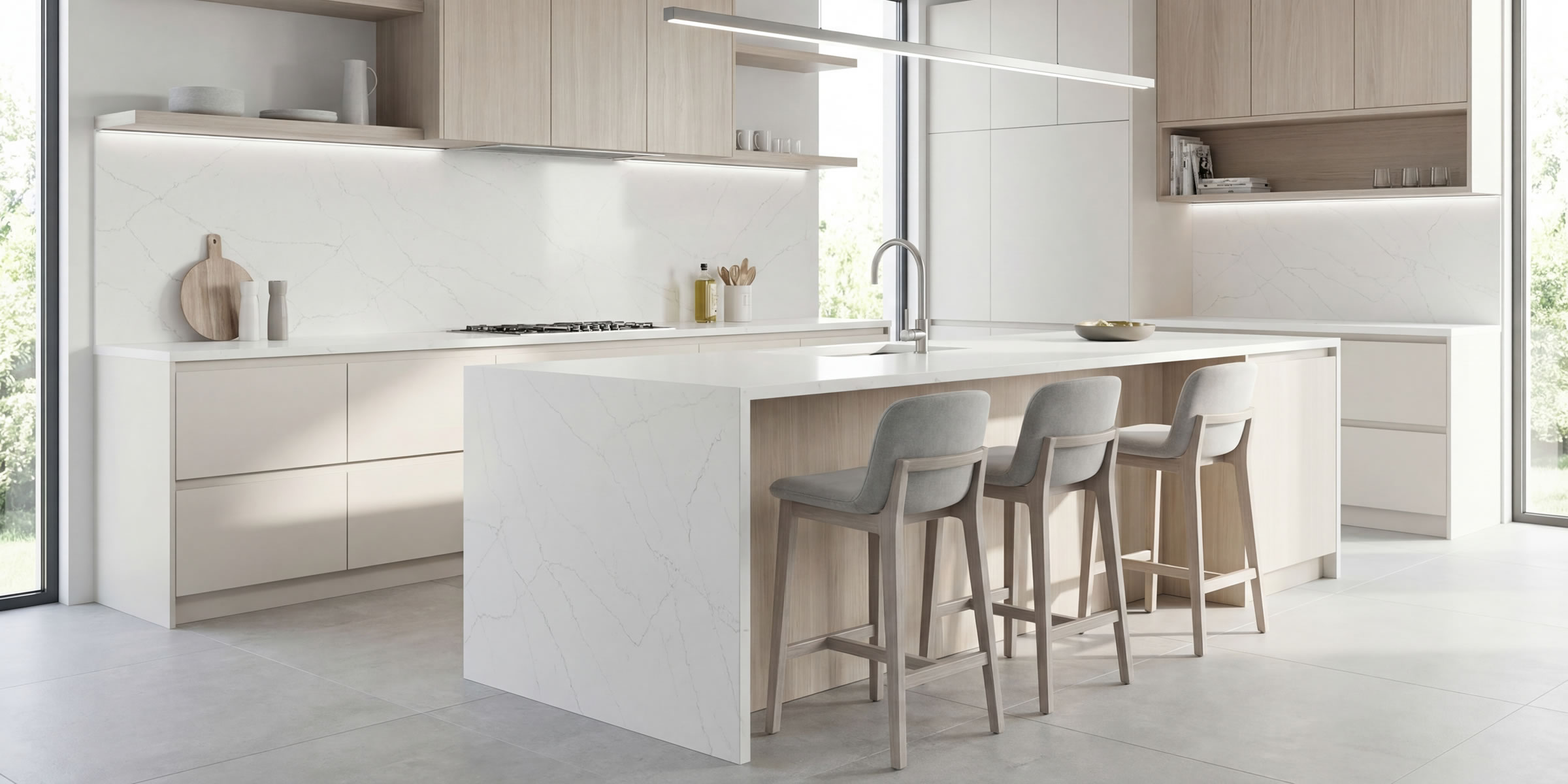 Calacatta Marseille Silver Quartz