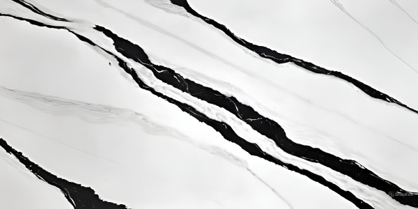 Panda White Jumbo Leather Finish Quartz