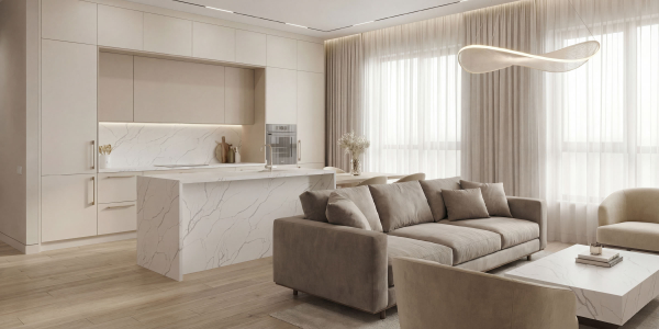 Arabescato ir quartz