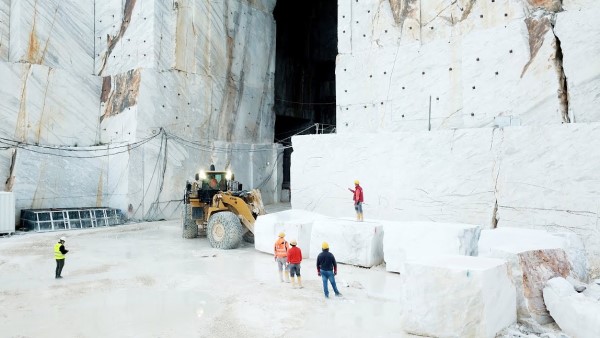 white marble mining