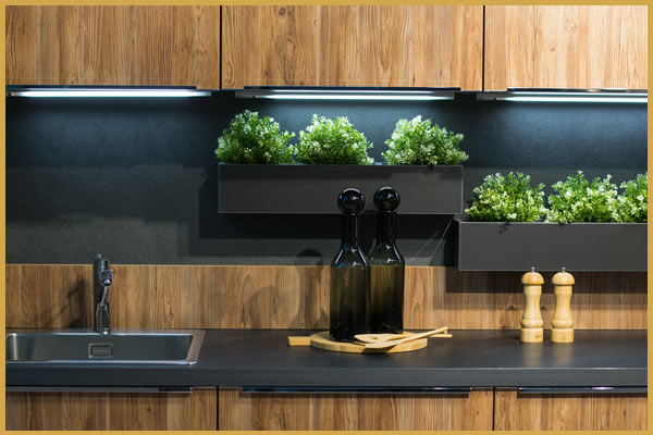 Hi-Tech Kitchen With Black Quartz Countertop