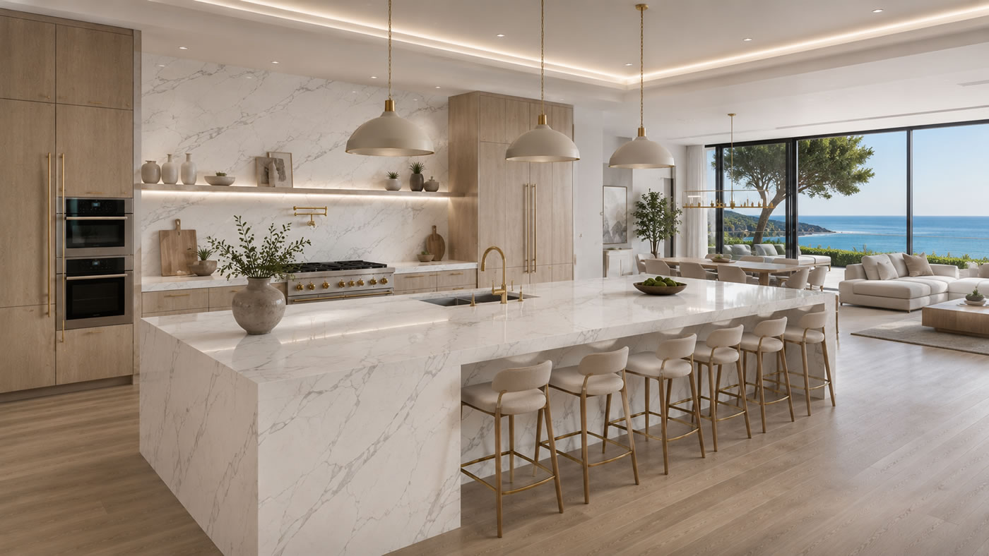 Waterfall Islands Continue Dominating Boca Raton Kitchens