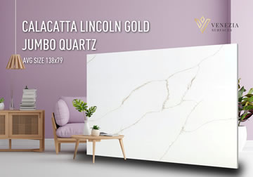 Elevate Your Space with our Magnificent Calacatta Quartz Collection