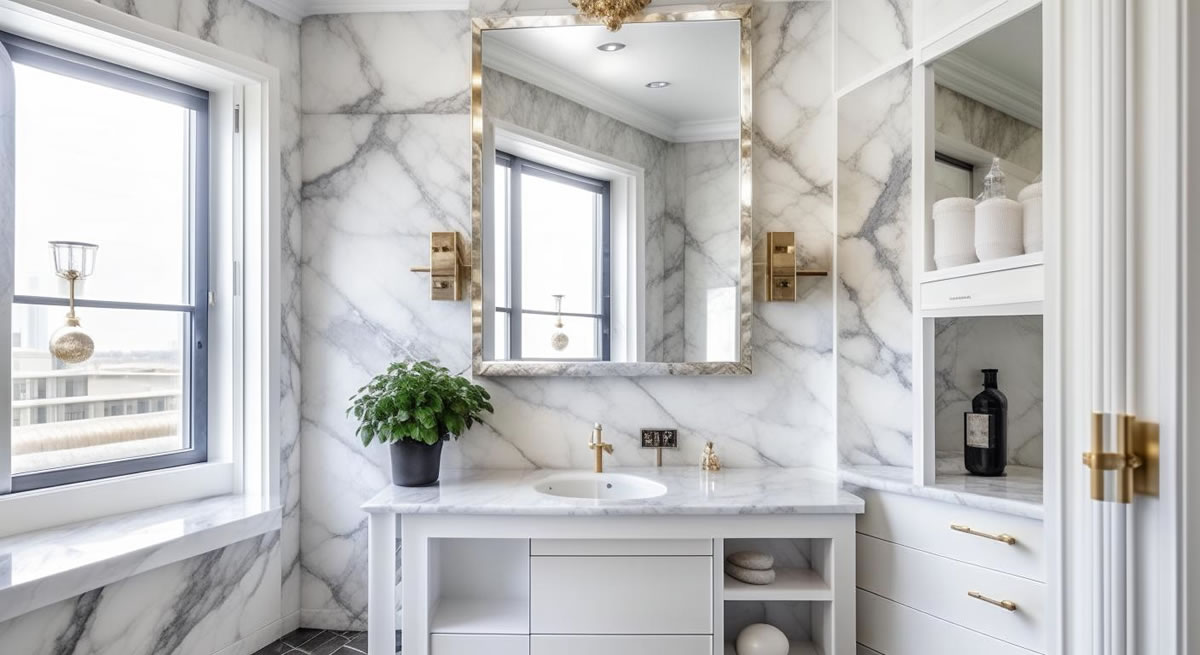 White Quartz in the Bathroom: Timeless Elegance and Practicality
