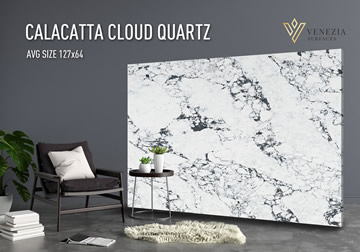 Calacatta Cloud Quartz in stock!