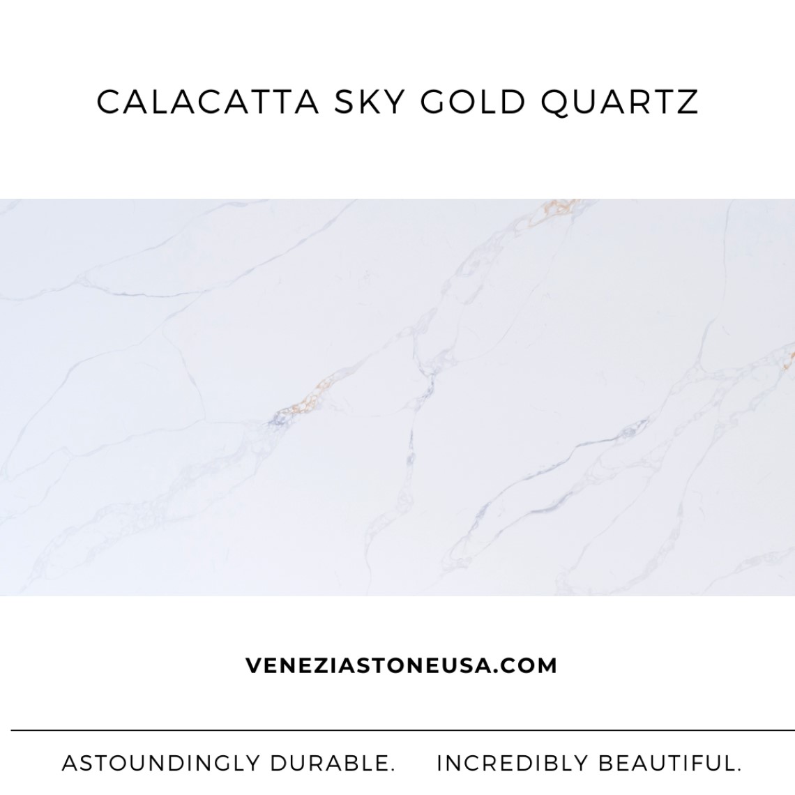 Calacatta Sky Gold Quartz